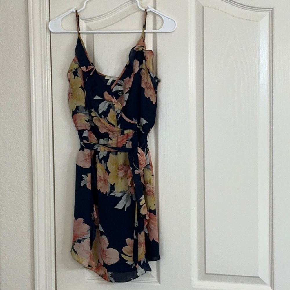 Joie Floral Navy Dress